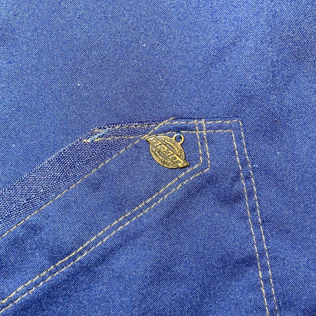 Dickies Women Jacket Blue Full Zip Pockets Mock Neck Size XL Lightweight Workwear