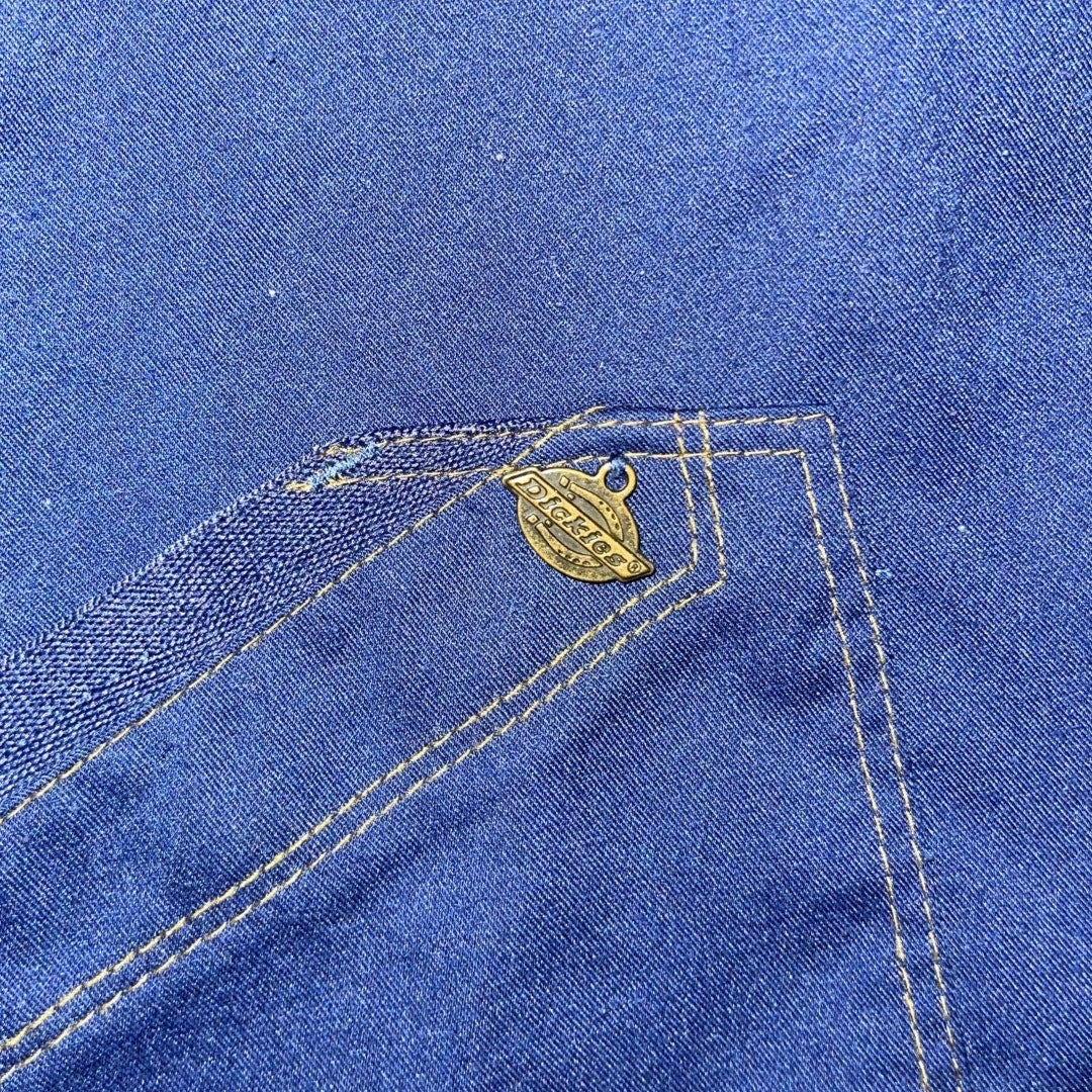 Dickies Women Jacket Blue Full Zip Pockets Mock Neck Size XL Lightweight Workwear