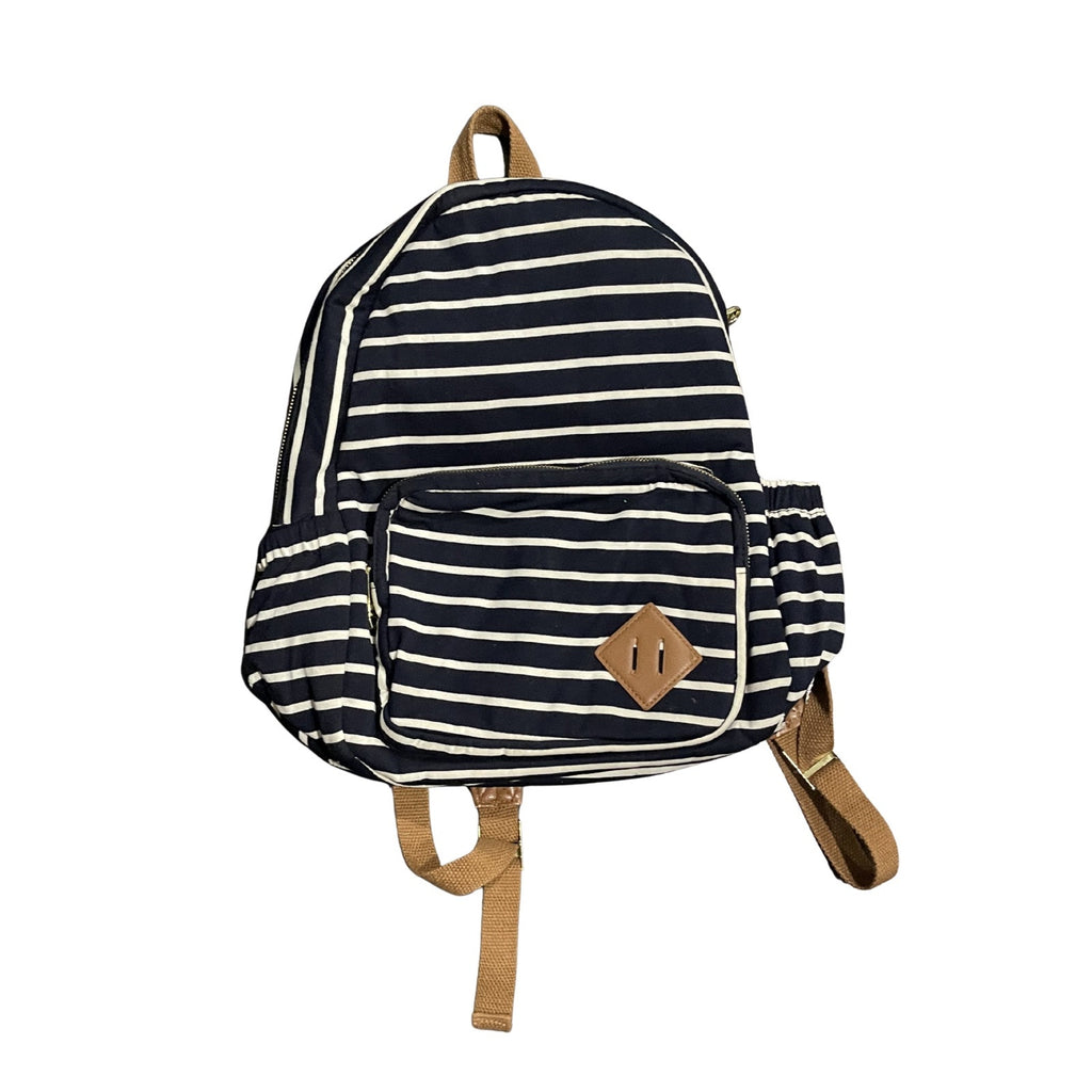 Madden Girl Striped Backpack Nautical Coastal School Daypack Handbags Travel