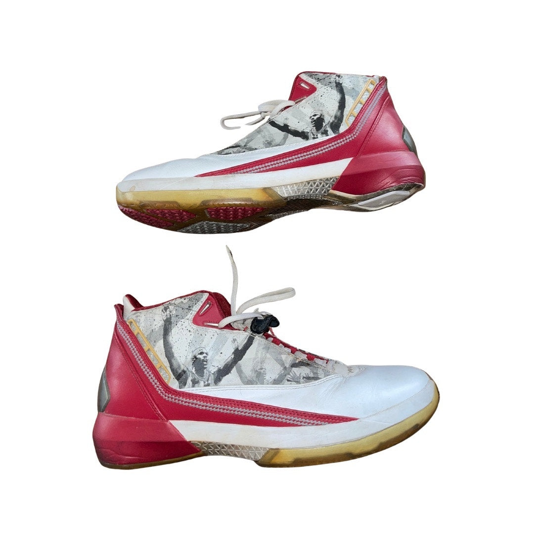 Nike Men's Air Jordan 22  Omega White Varsity Red Black XX2 Size 10.5 Basketball
