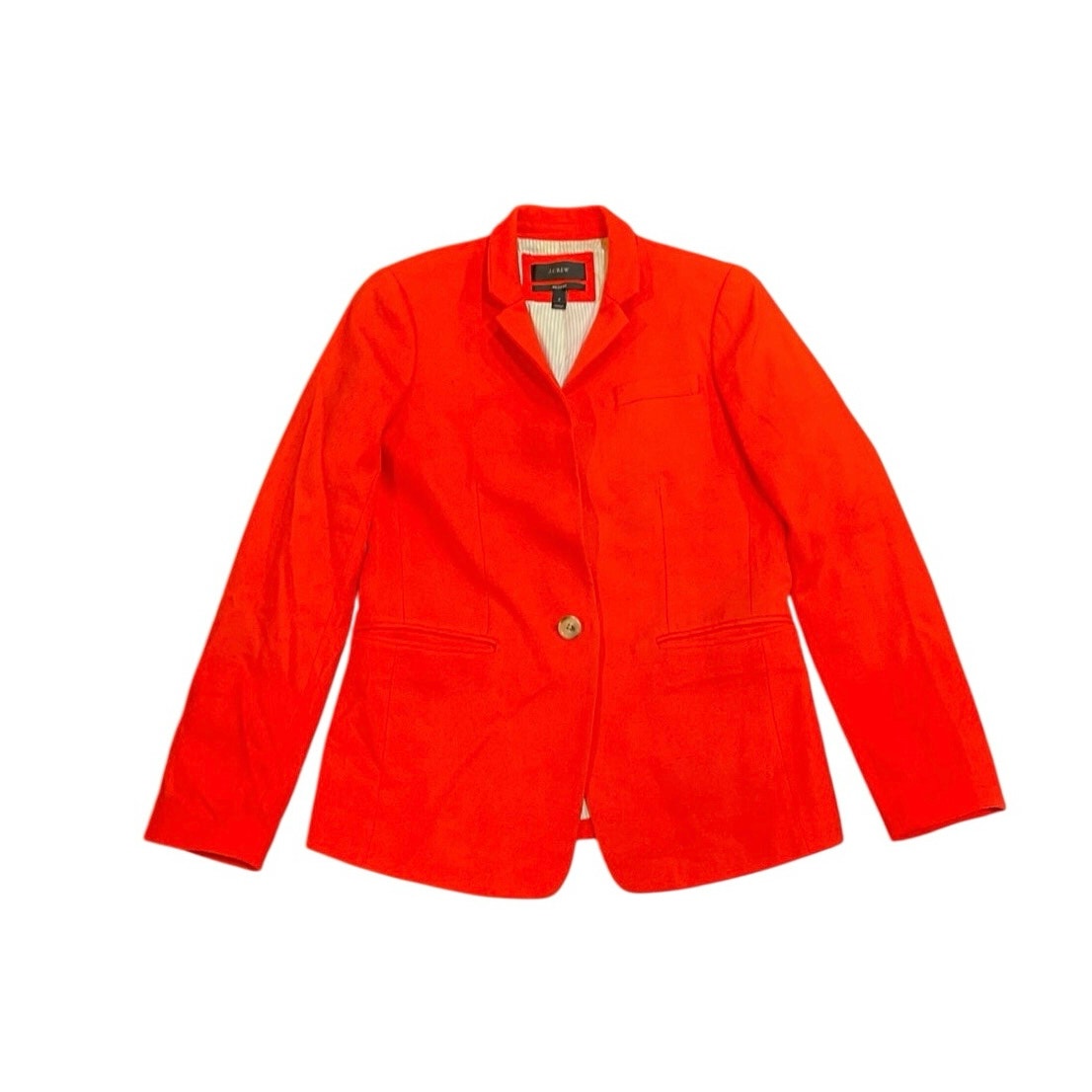 J.Crew Regent Wool Blazer Red/Orange Single Button 2 Career Office Preppy Work