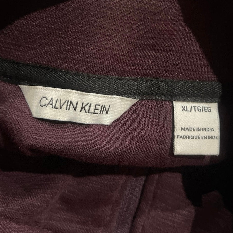 Calvin Klein 1/4 Zip Pullover Sweater SZ XL Casual Business Office Preppy