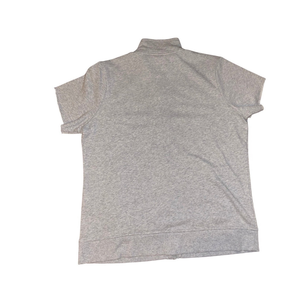 Fila Grey Full-Zip Short Sleeve Sweatshirt Jacket Size Medium Athletic wear 90s