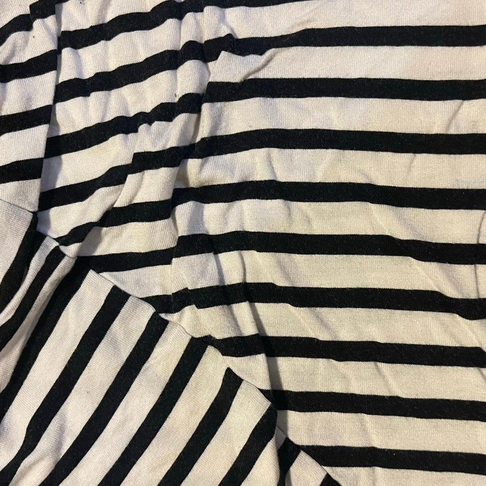 Calvin Klein Top Blouse Sheer Black and White