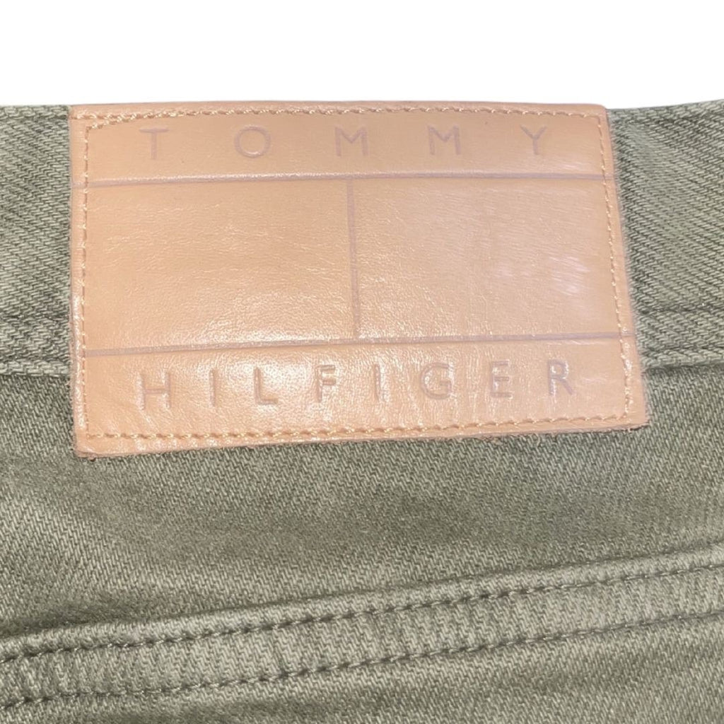 Tommy Hilfiger Stretch Green Denim Straight Leg Jeans SZ 36X32 Streetwear Casual