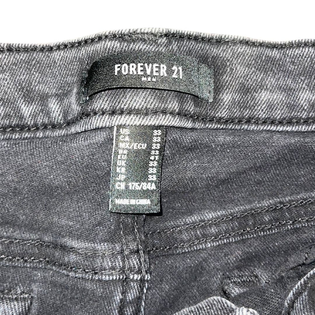 Forever 21 Men Distressed two toned Skinny Jeans Size 33 Grunge Punk Slim