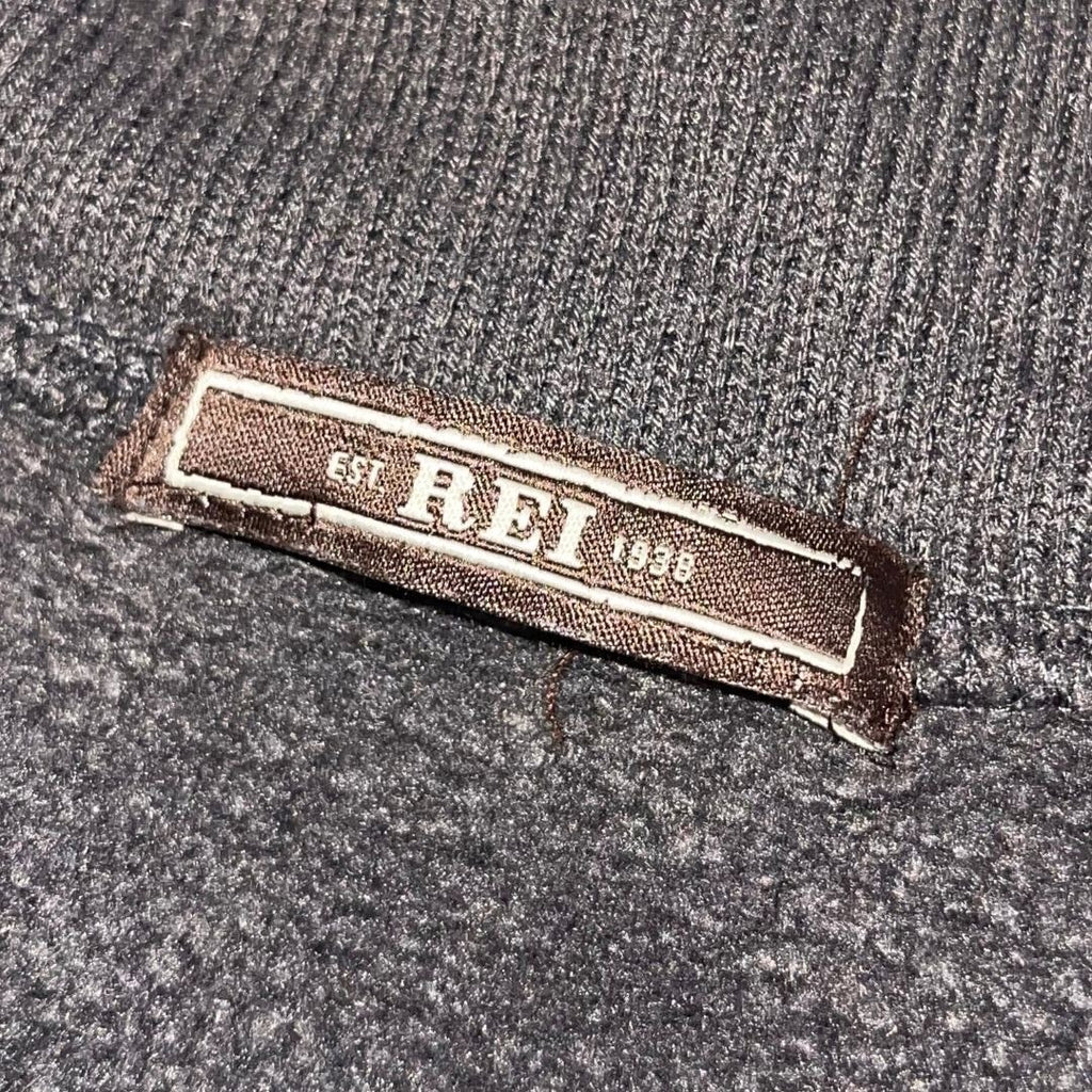 REI Rib Fleece Full Zip Mock Neck Jacket Outdoors Hiking Camping Gorpcore