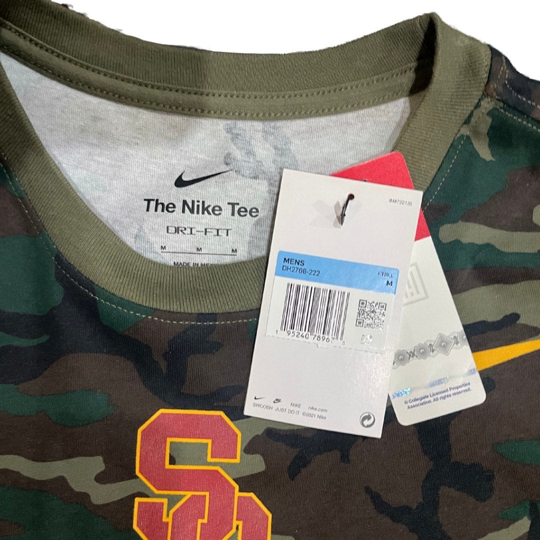 Nike USC Trojans Camo Long Sleeve Shirt Size Medium Military Collegiate Licensed