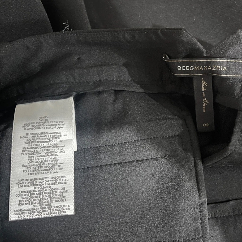 BCBGMAXAZRIA Black Trousers Dress Slacks Pants Career Workwear Size 4