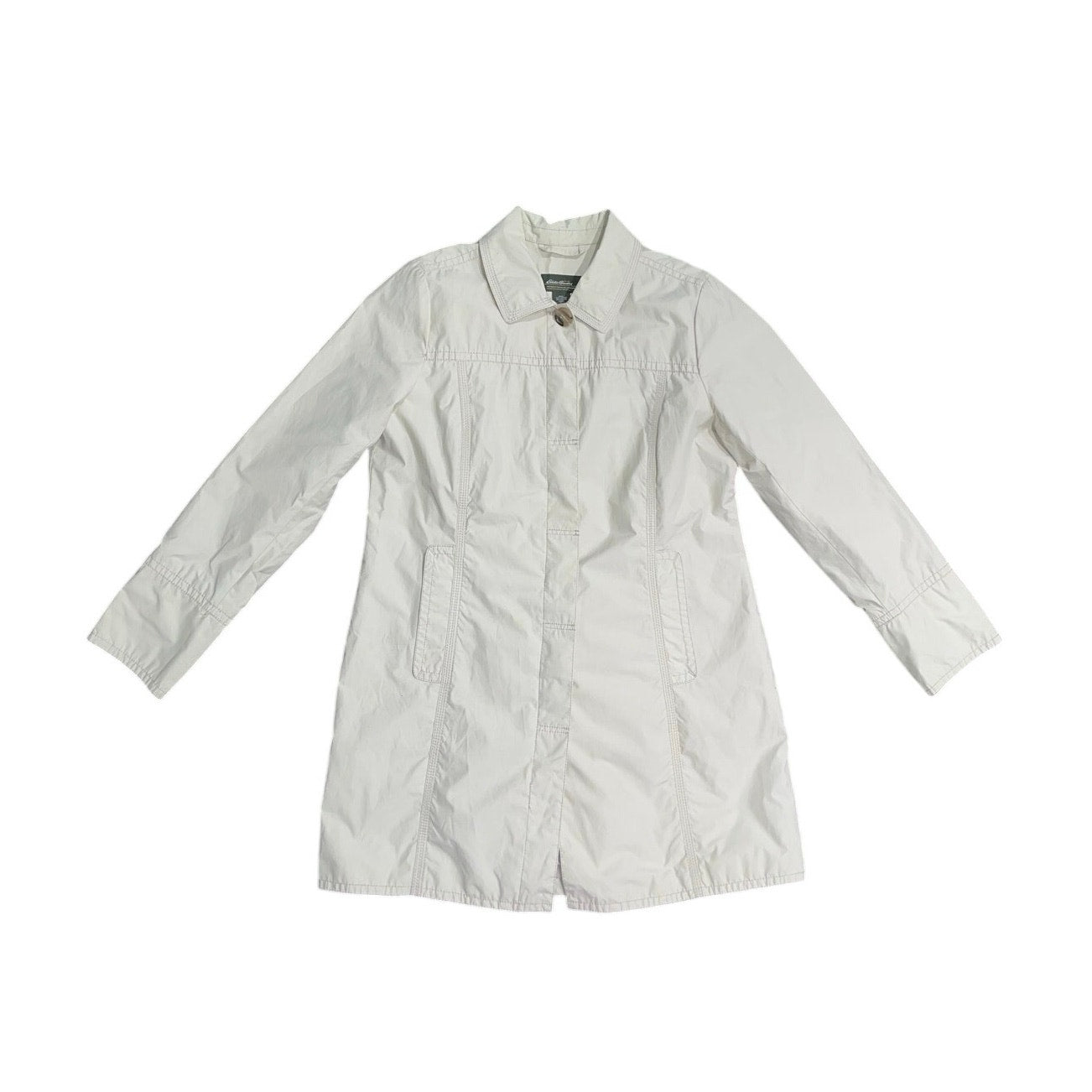 Eddie Bauer Women's Trench Coat Size Large Jacket Overcoat Outdoors Casual