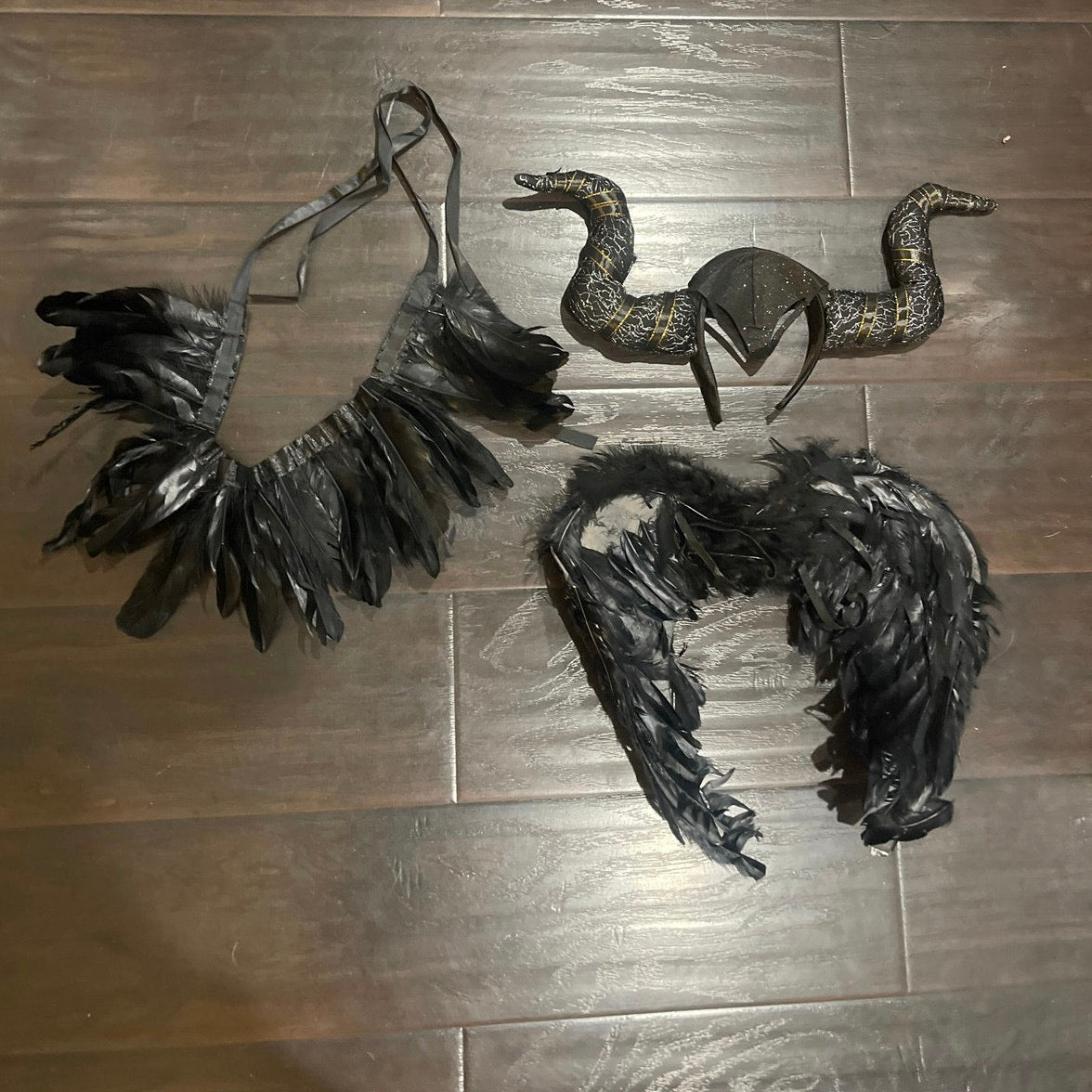 Maleficent Childs Costume SZ 8-10 Tutu Disney Villains Goth Dark Fairy