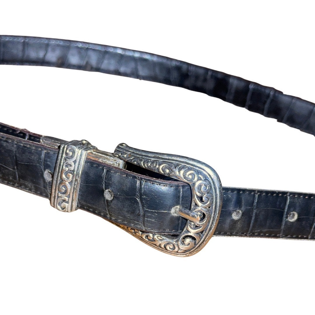 Vintage 90s Western Style Cowgirl Belt Reversible Brown and Black Size Medium