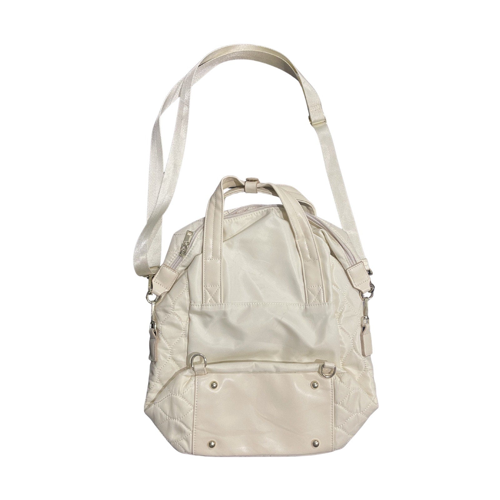 Bella Russo Quilted Tote Backpack Convertible Shoulder Bag Travel Weekender