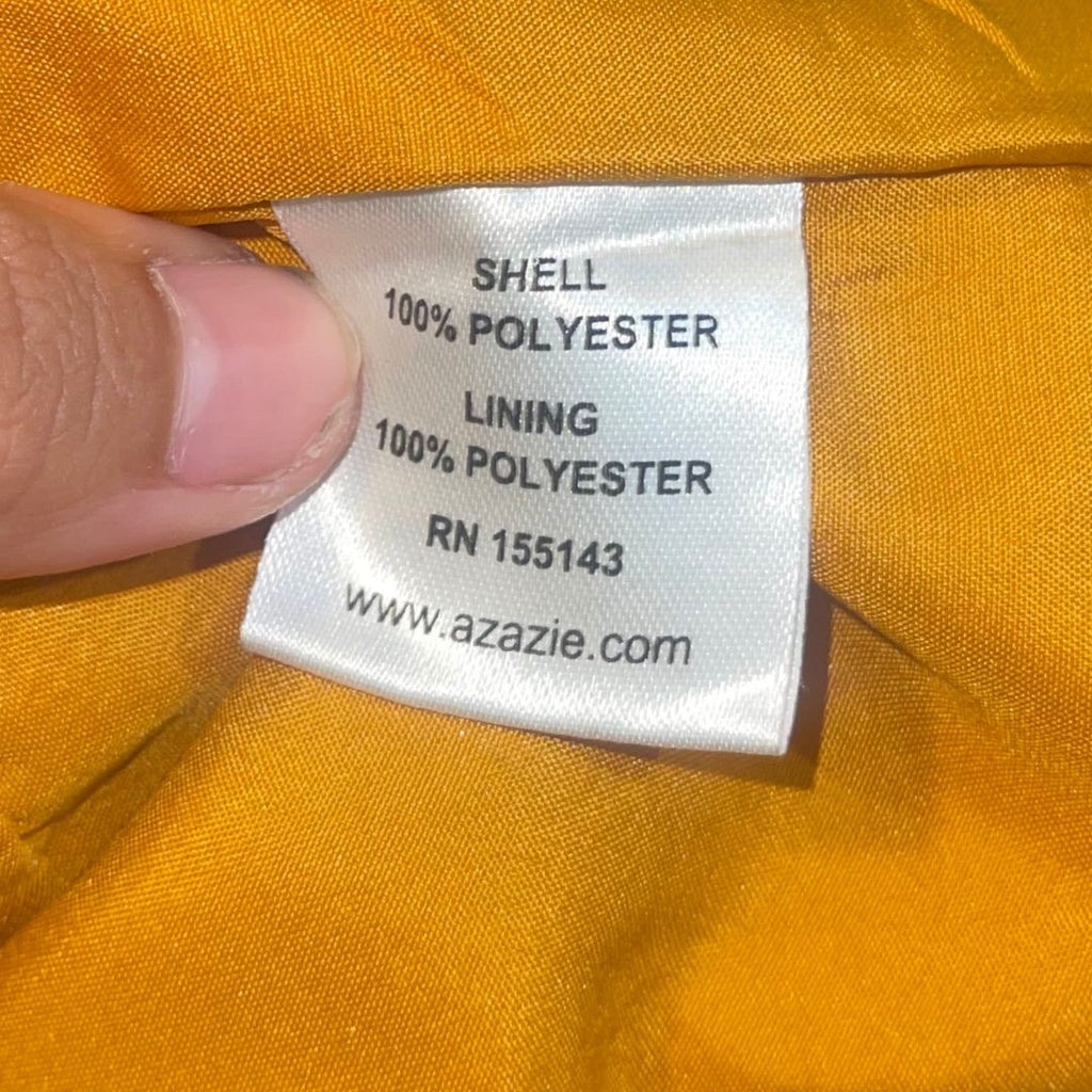 AZAZIE Formal Evening Gown Dress V-Neckline Slit Bridesmaid Prom Wedding SZ 12