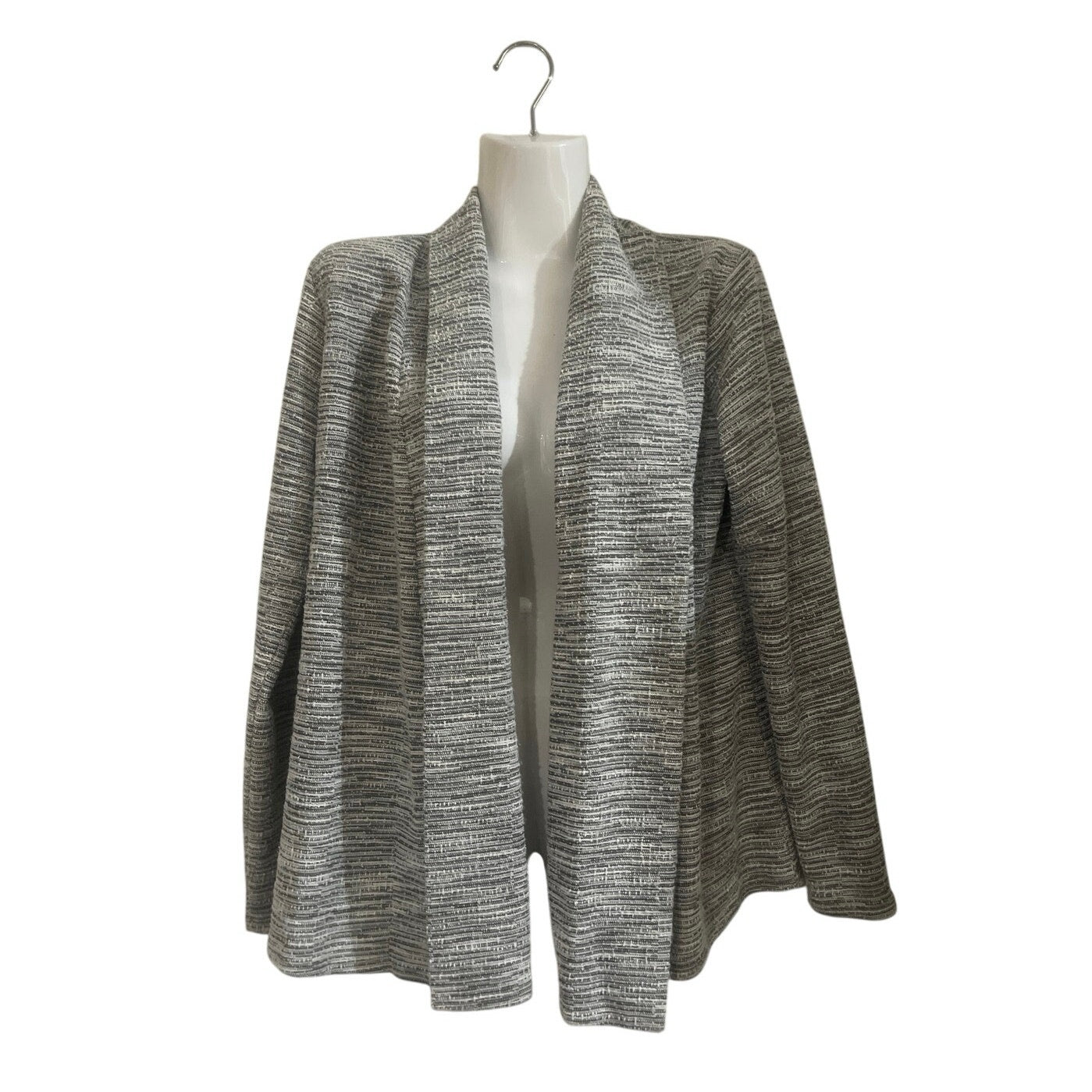 Van Heusen Open Front Textured Knit Cardigan Jacket SZ Small Career Casual Chic