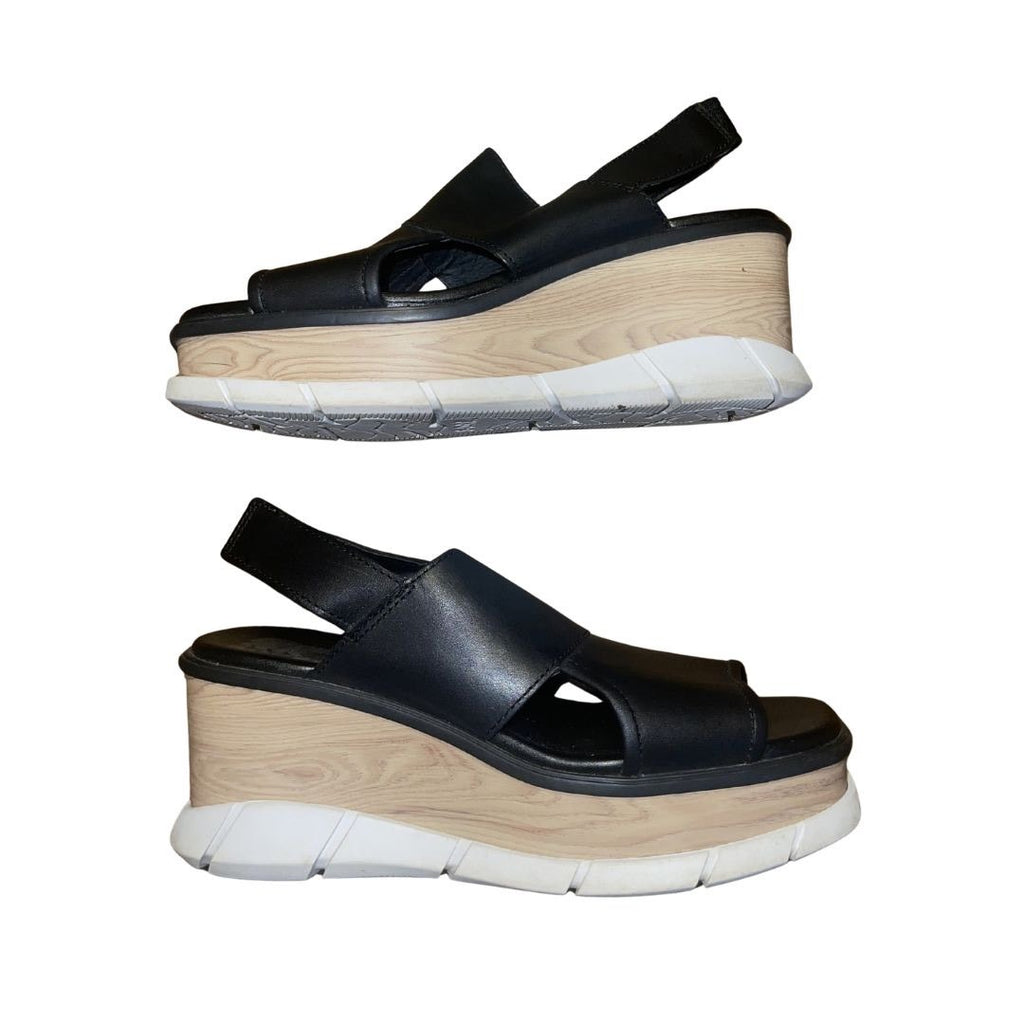 Sorel Joanie III Slingback Platform Wedge Leather Sandal Size 8 Open Toe Shoes