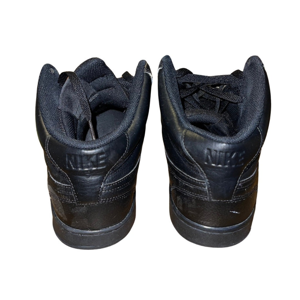 Nike Court Vision Mid Basketball Sneakers Tripple Black Size 10.5 Athletic NBA