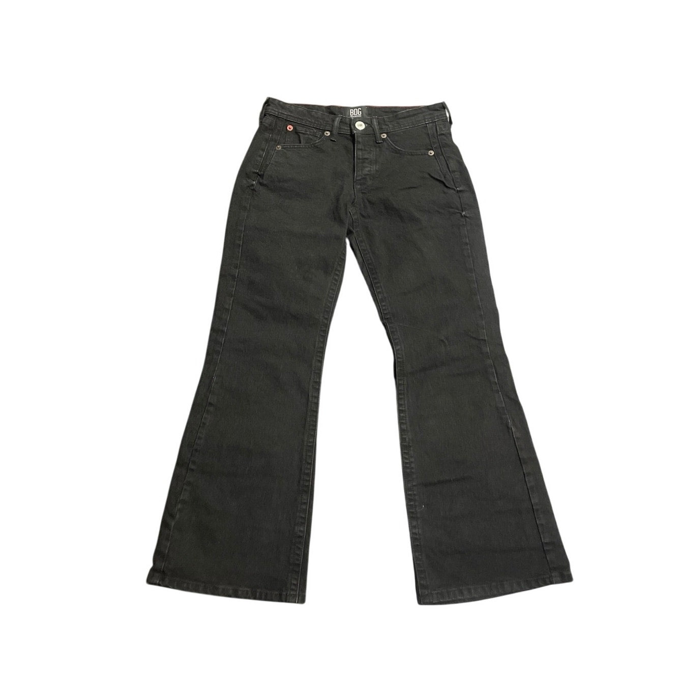 BDG Urband Outfitters Black Low Rise Bootcut Flare Denim Jeans SZ 29 NWT Y2K