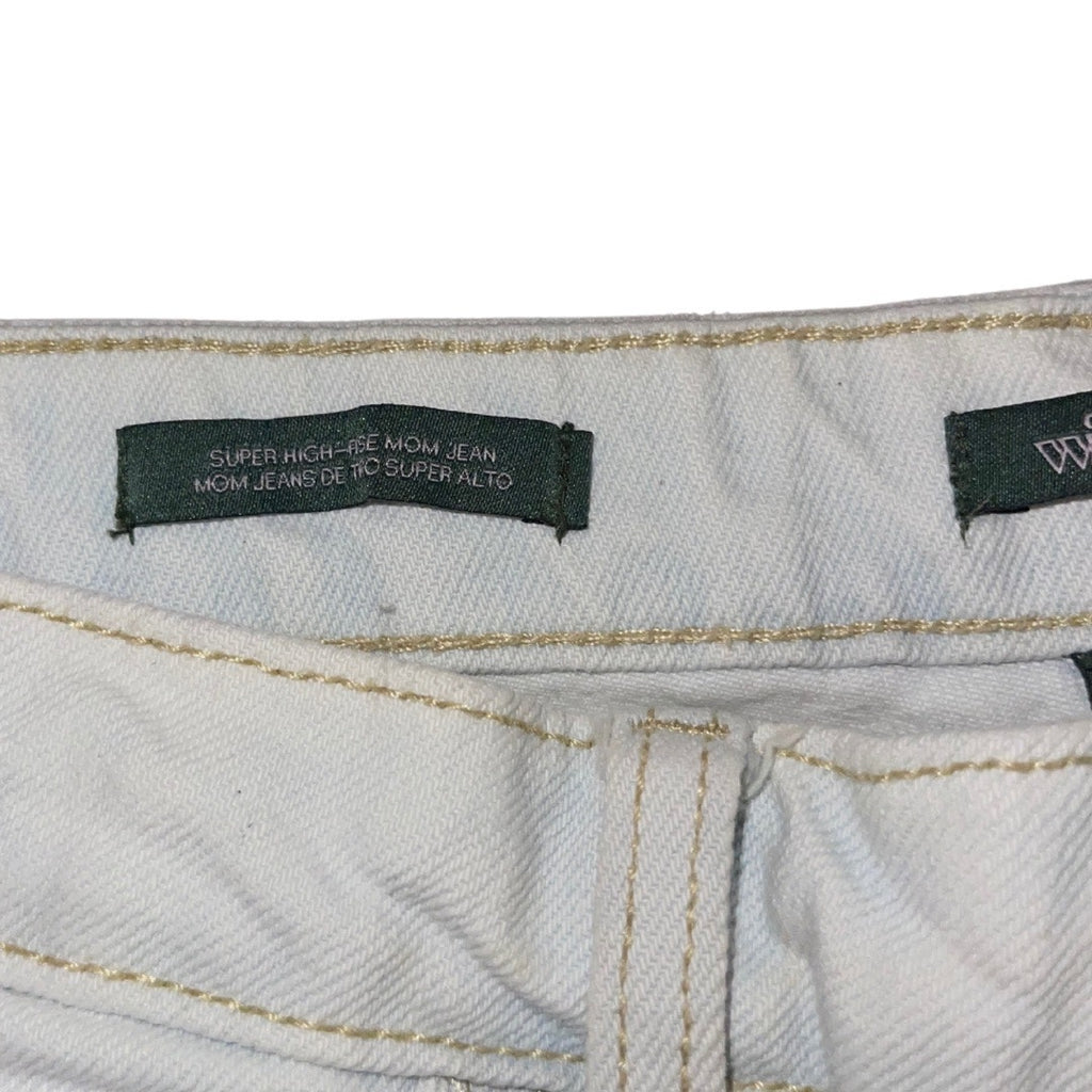 Wild Fable Women's Super High Rise Mom Jeans Distressed Light Blue Wash Size 10