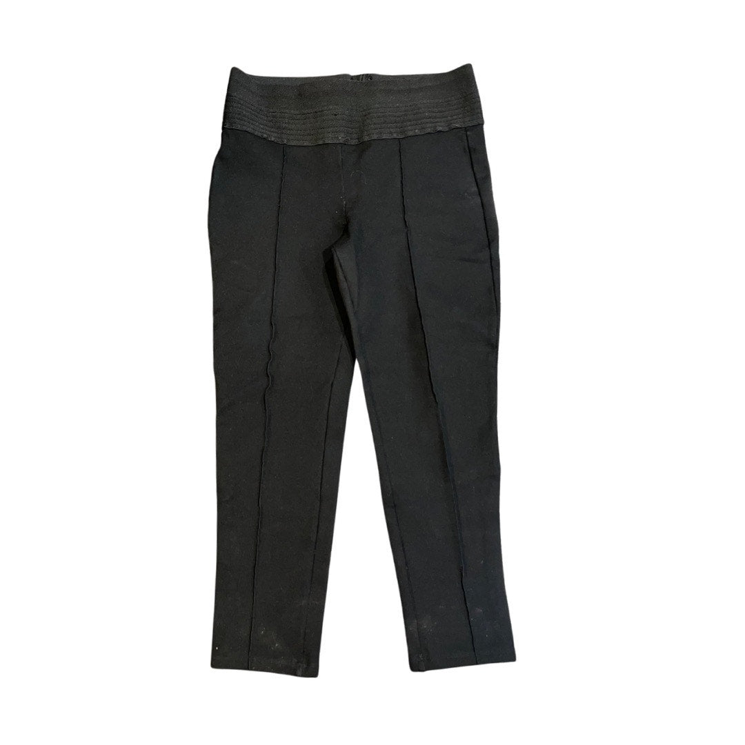 Zara Pants Tights Size Large Capri Elastic Waist Casual Office Pintuck Thick Ponte