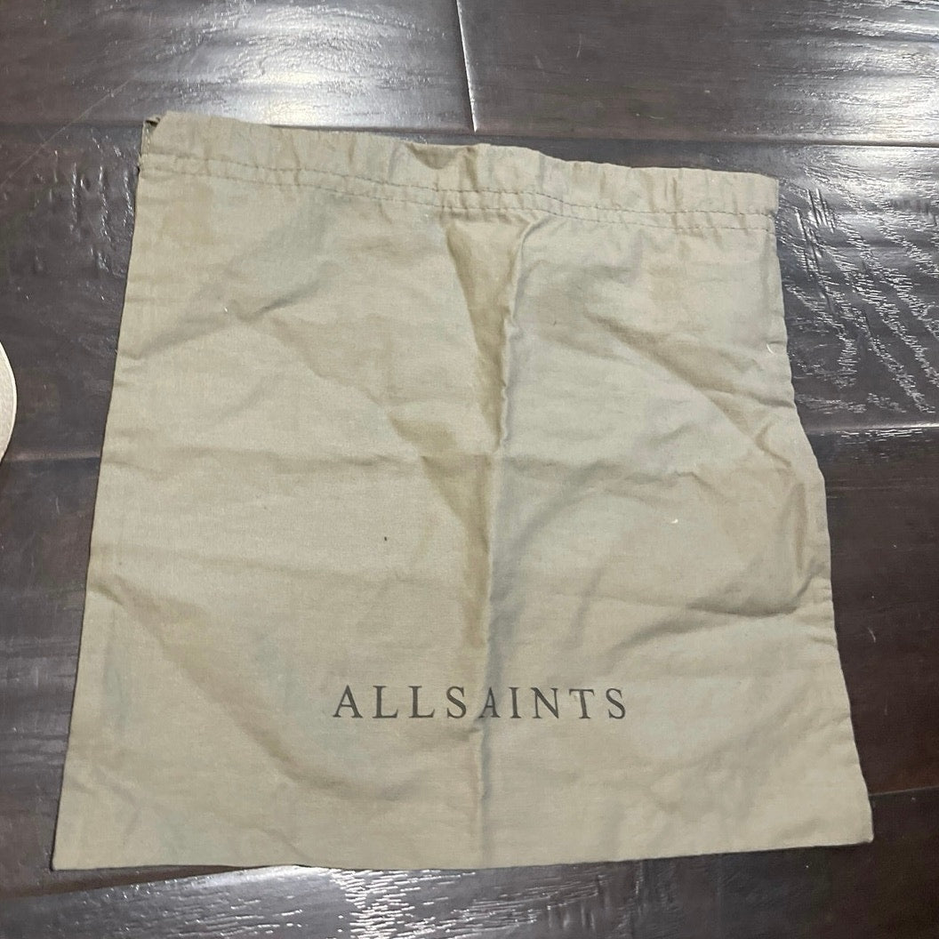 AllSaints Captain Pebble Leather Crossbody Camera Style Bag Sleek Quiet Luxury