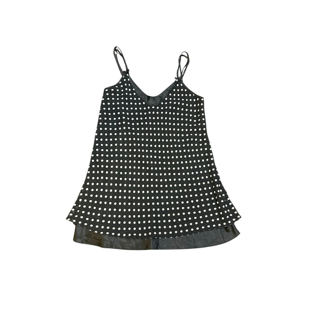 Private Luxuries VTG Polka Dot Cami Slip Dress Nighty SZ M Sleepwear Lingerie