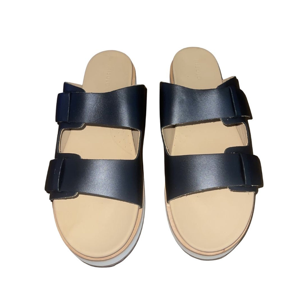 Nisolo Ella Go To Platform Slide Leather Sandal Size 9 NWB Casual Comfort Summer