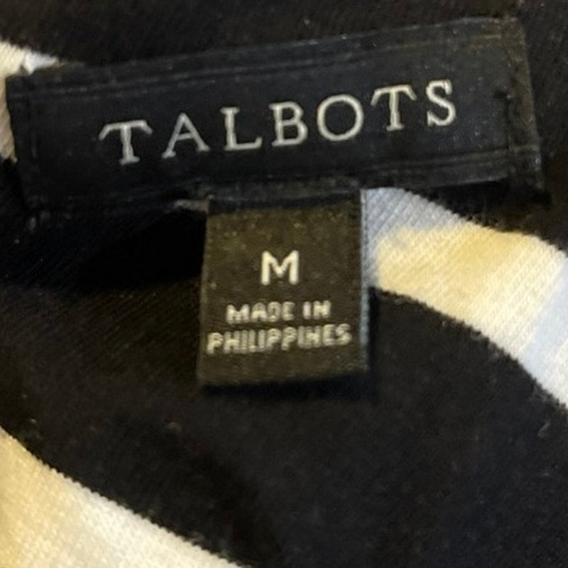 Talbots Chevron Stripe Maxi Sleeveless Jersey Knit Dress SZ M Coastal Nautical