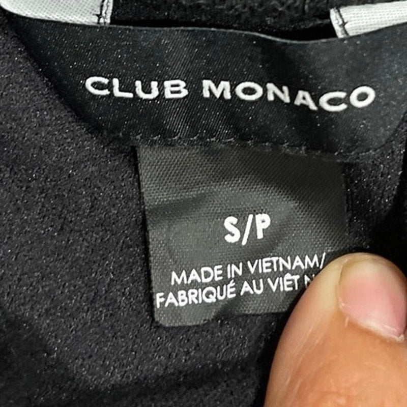 Club Monaco Lot of Two Black Shirts SZ S Casual Minimalist Chic Preppy