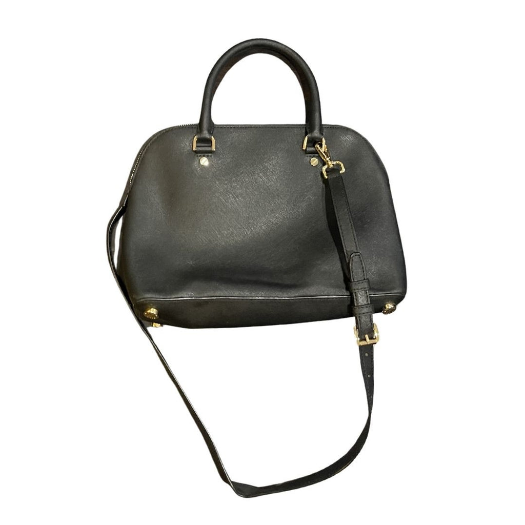 Michael Kors Cindy Gold Tone Studded Dome Leather Bag Crossbody Y2K Chic 2000s