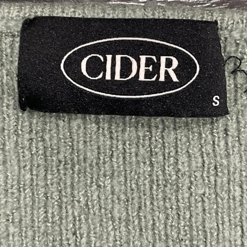 Cider Sage Green Ultra Cropped Button Knit Cardigan SZ S Slim Streetwear Y2K