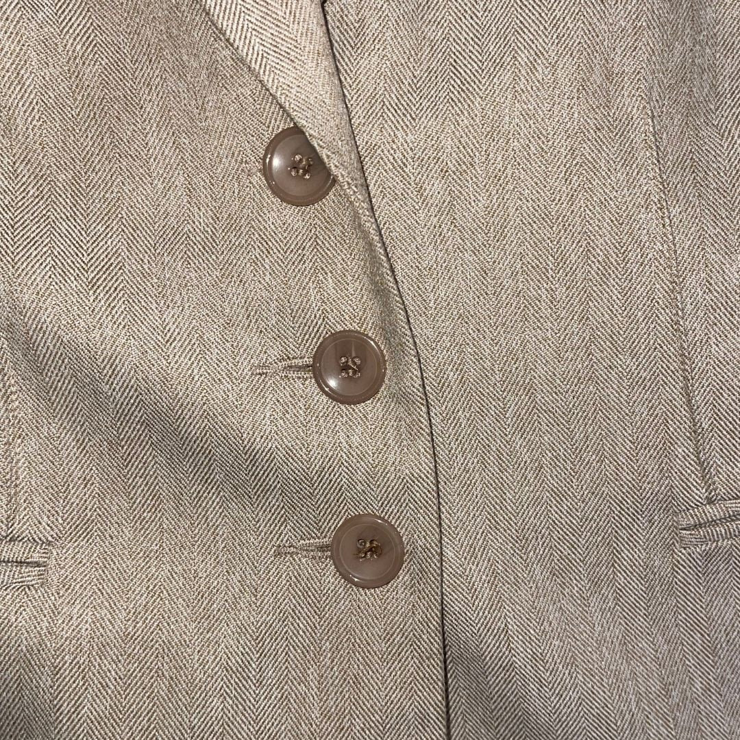 Giorgio Sant Angelo Button Blazer Size 8P Vintage Career Office Professional