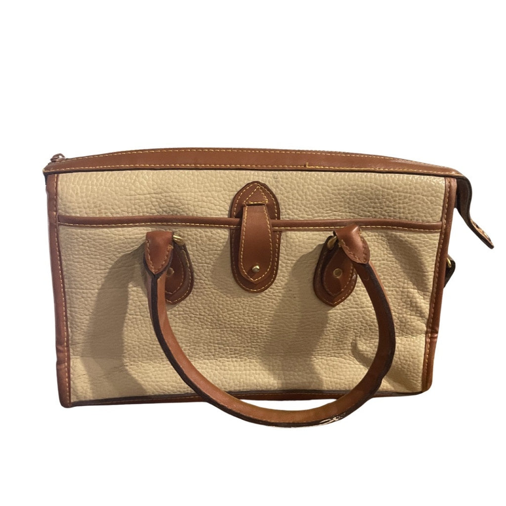 Beige Brown Purse Faux Leather