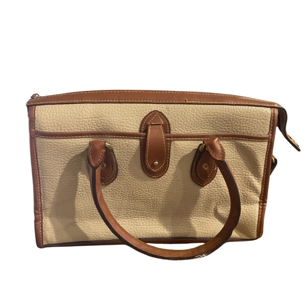 Beige Brown Purse Faux Leather