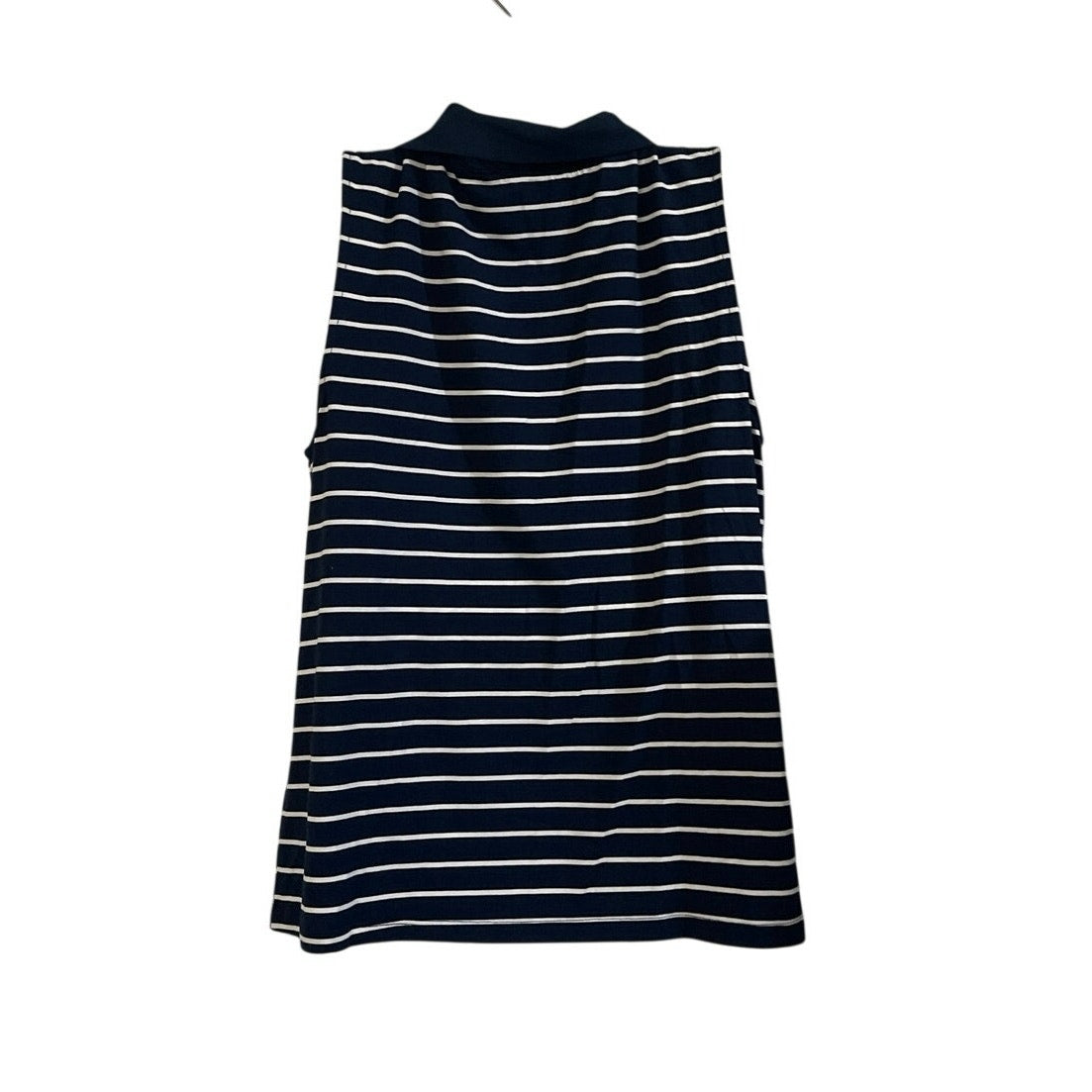 Cable & Gauge Striped Sleeveless Knit Top SZ S Preppy Coastal Nautical Casual