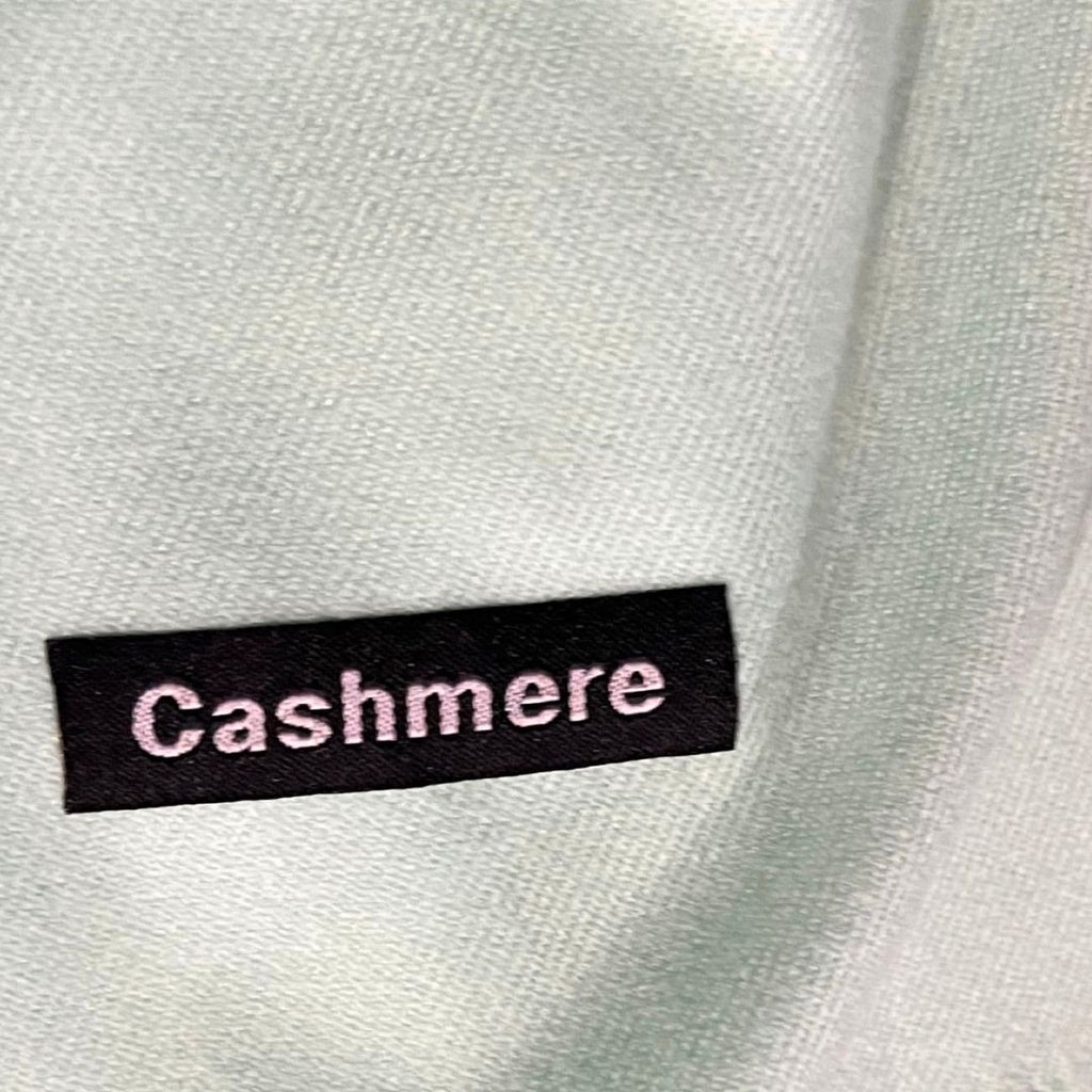 Cashmere Light Green Pashmina Shawl Scarf Wrap EUC