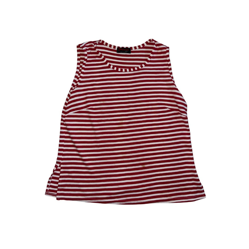 Phidias Paris Striped Sleeveless Blouse Top