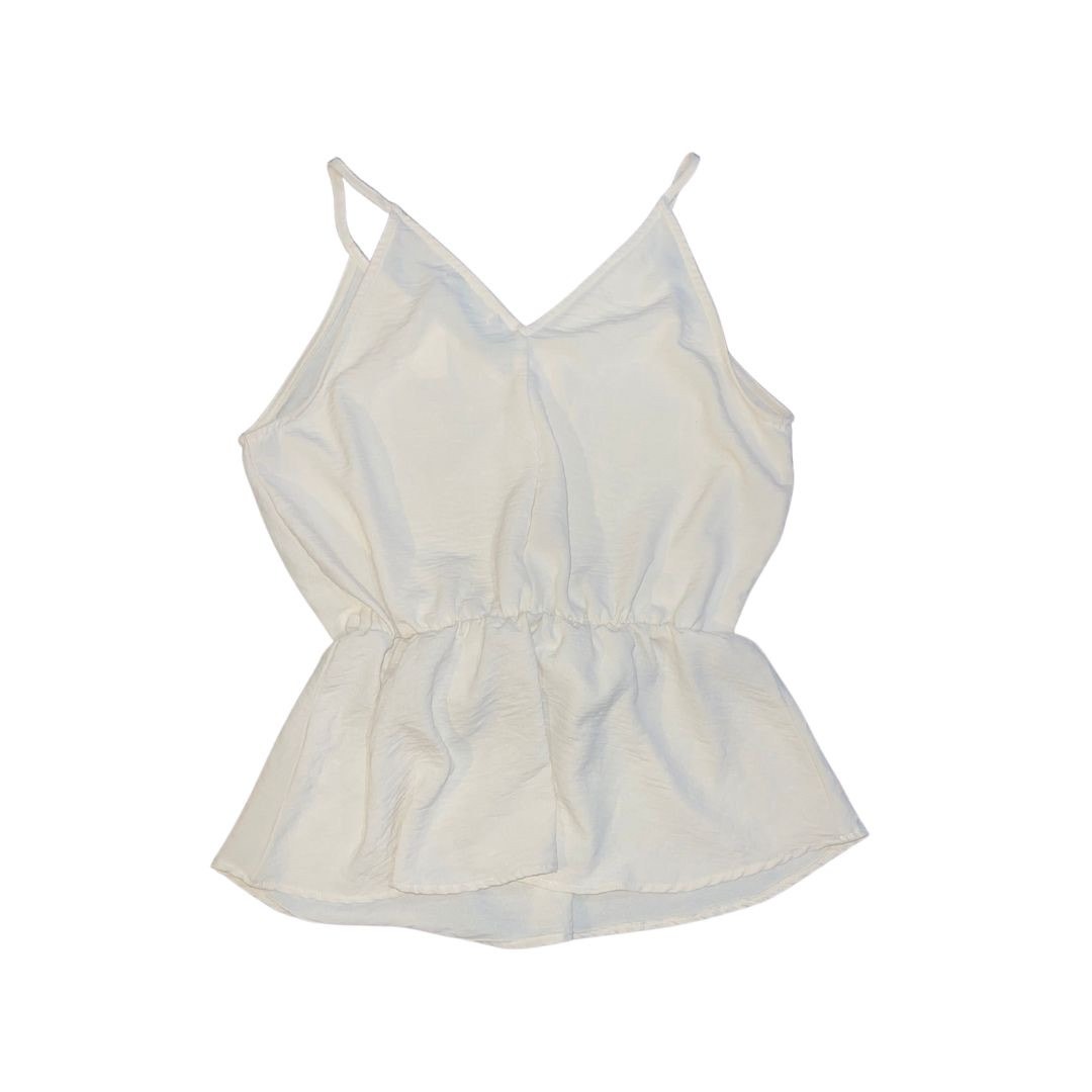 Culture Code Y2K V-neck Babydoll Camisole Top Cinche Tie Waist Size Medium cream