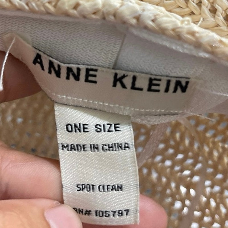 Anne Klein Straw Newsboy Baker Boy Cabby Cap Hat NWT Resortwear beach Boho Chic