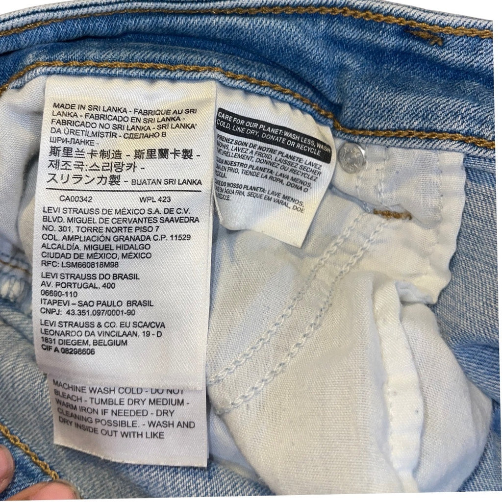 Levi's 711 Distressed Skinny Jeans Size 31 Streetwear Medium Wash Denim