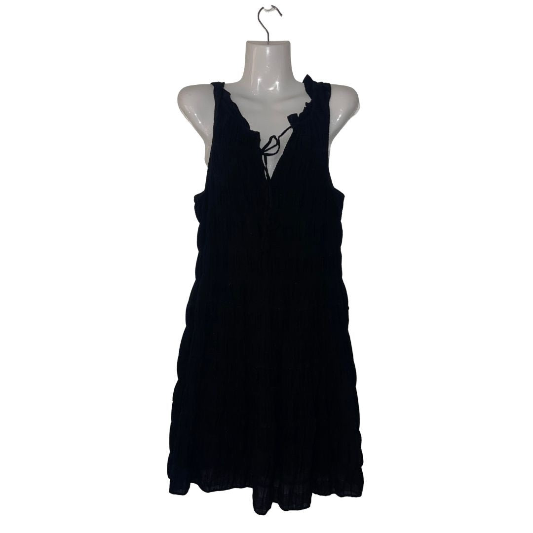 Max Studio Cotton Tiered Sleeveless Short Dress SZ Small Resort Vacation Casual