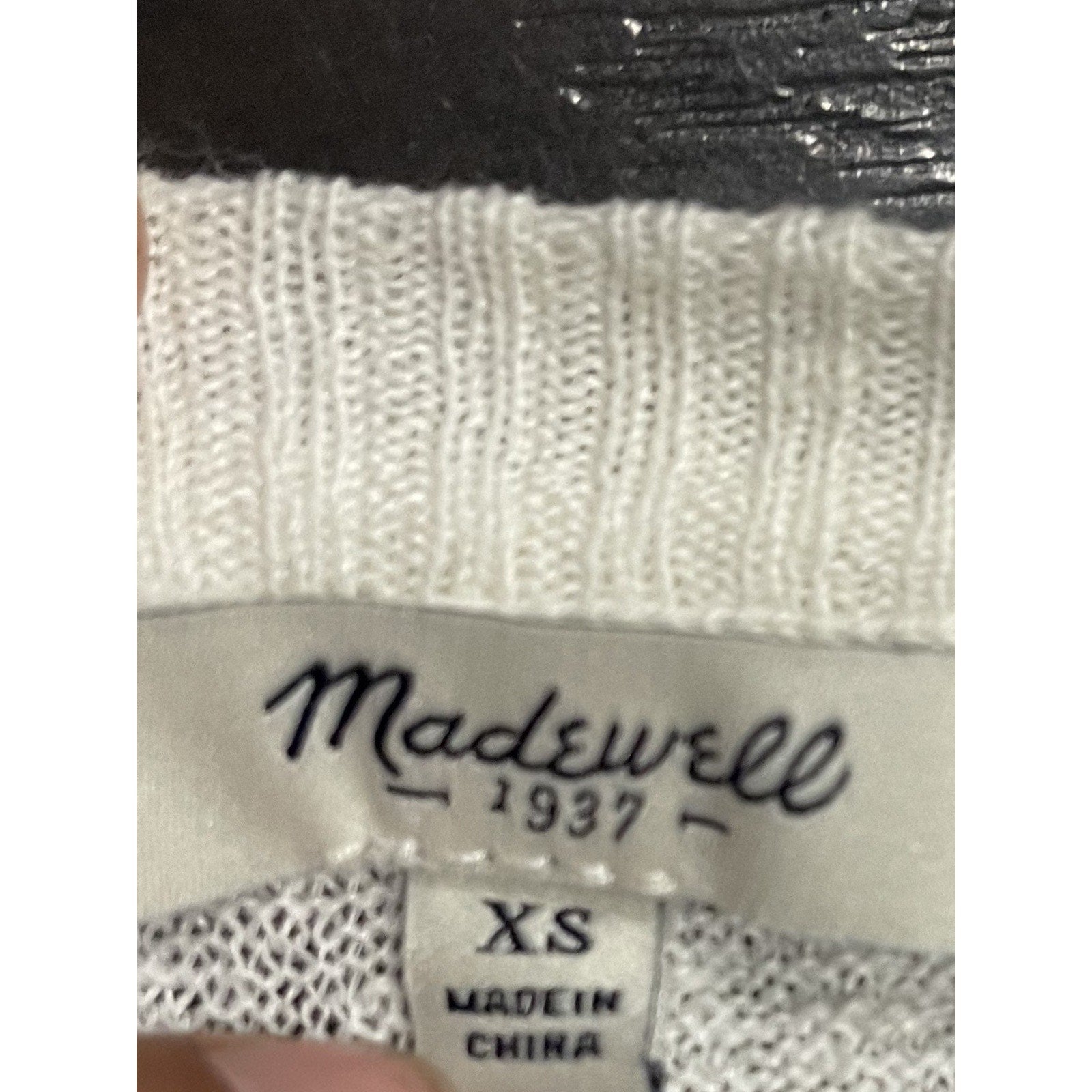Madewell 1937 Lightweight Linen Pullover Sweater Top XS Crewneck Sheer Relaxed