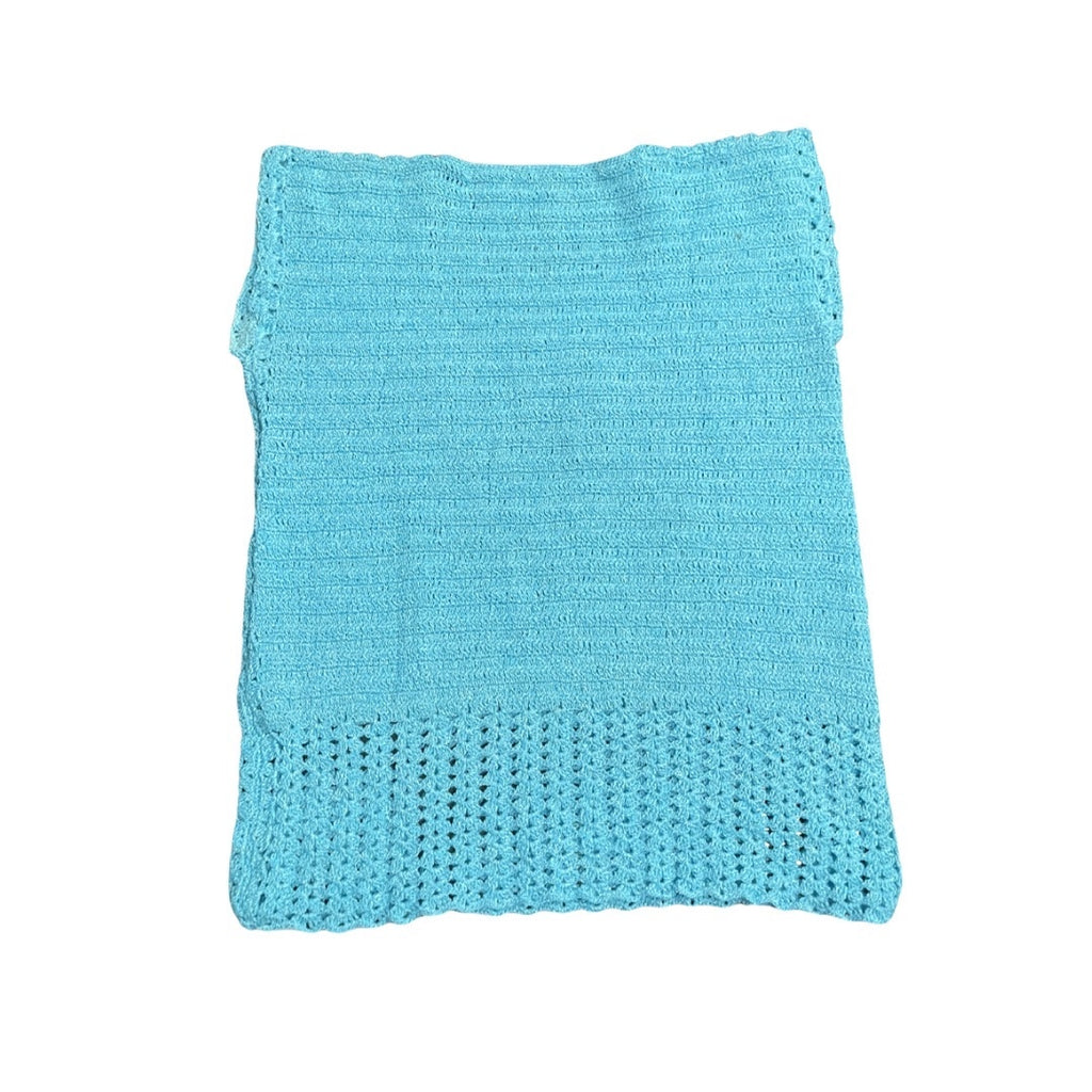Handmade Knitted Crochet Top Blouse Size Size Medium Boho Indie Grandma core