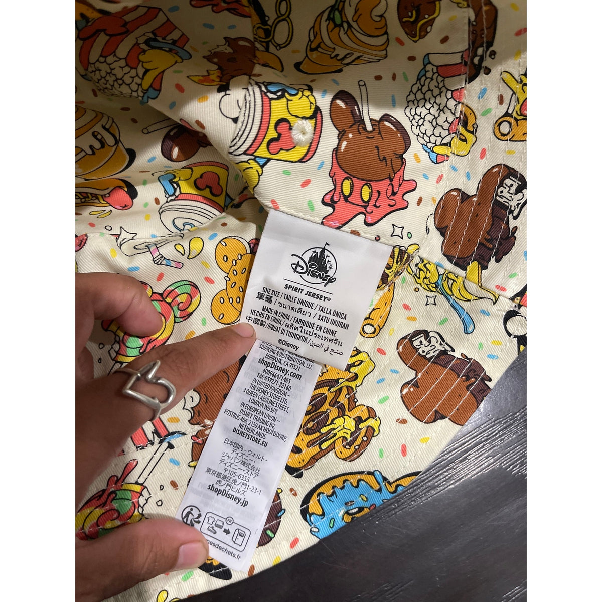 Disney Eats Reversible Bucket Hat By Spirit Jersey NWT Embroidered Mickey Mouse