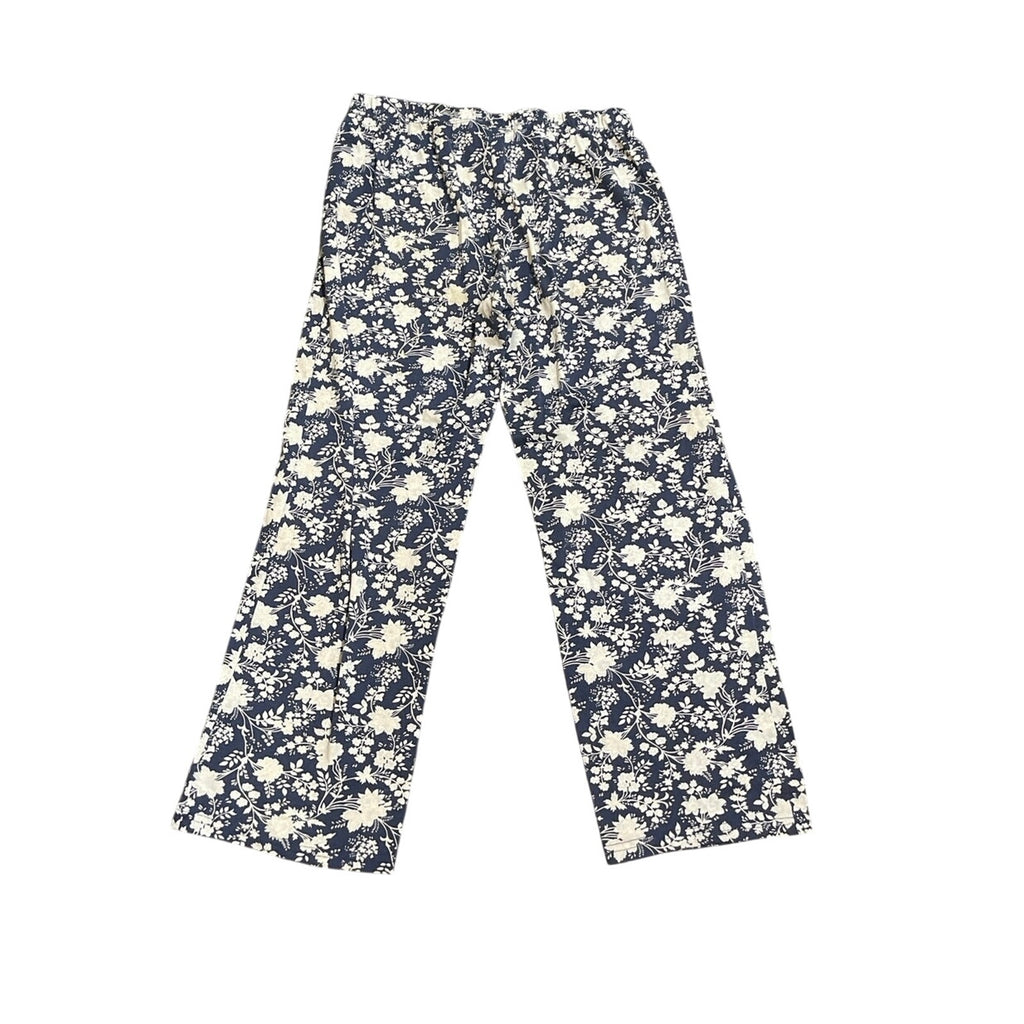 Land's End Floral Print Pajama Pants SZ M Loungewear Sleepwear Casual