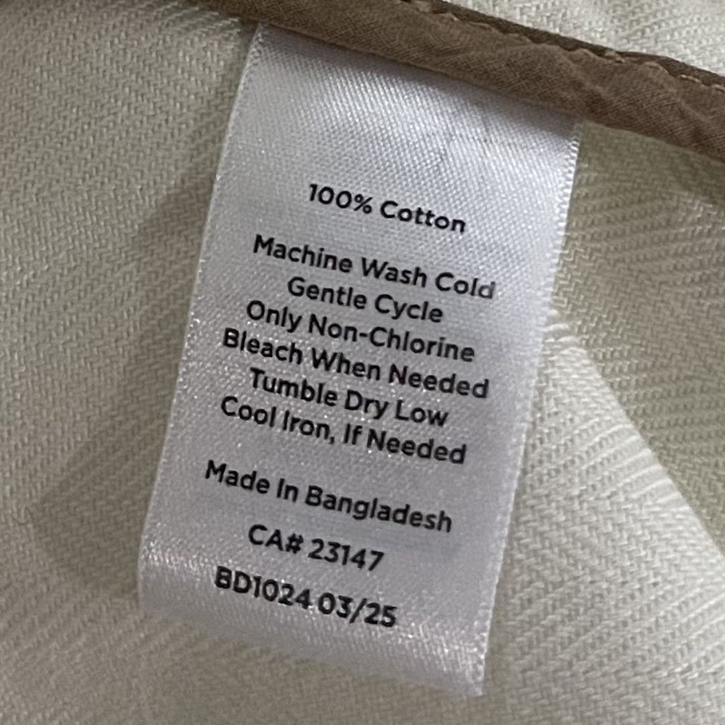 Talbots Studio Chore Button Jacket Ivory Size XL NWT 100% Cotton Casual Chic