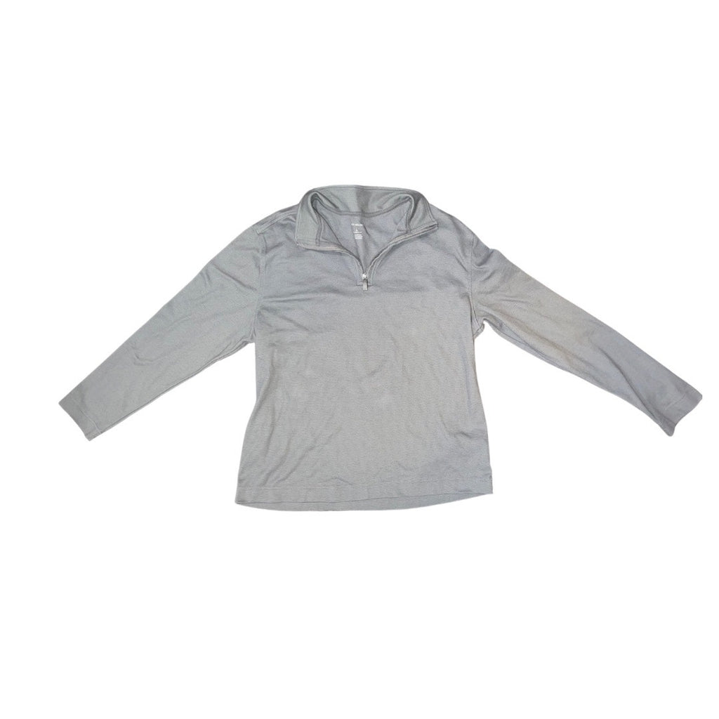 Van Heusen Long Sleeve Pullover Quarter Zip Classic Fit Mock Neck Size Large