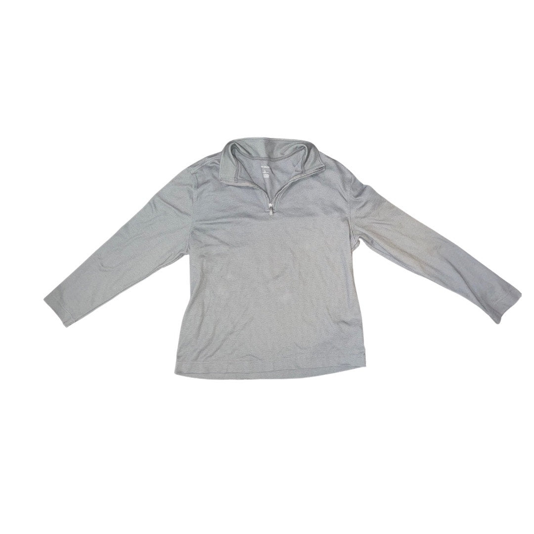 Van Heusen Long Sleeve Pullover Quarter Zip Classic Fit Mock Neck Size Large