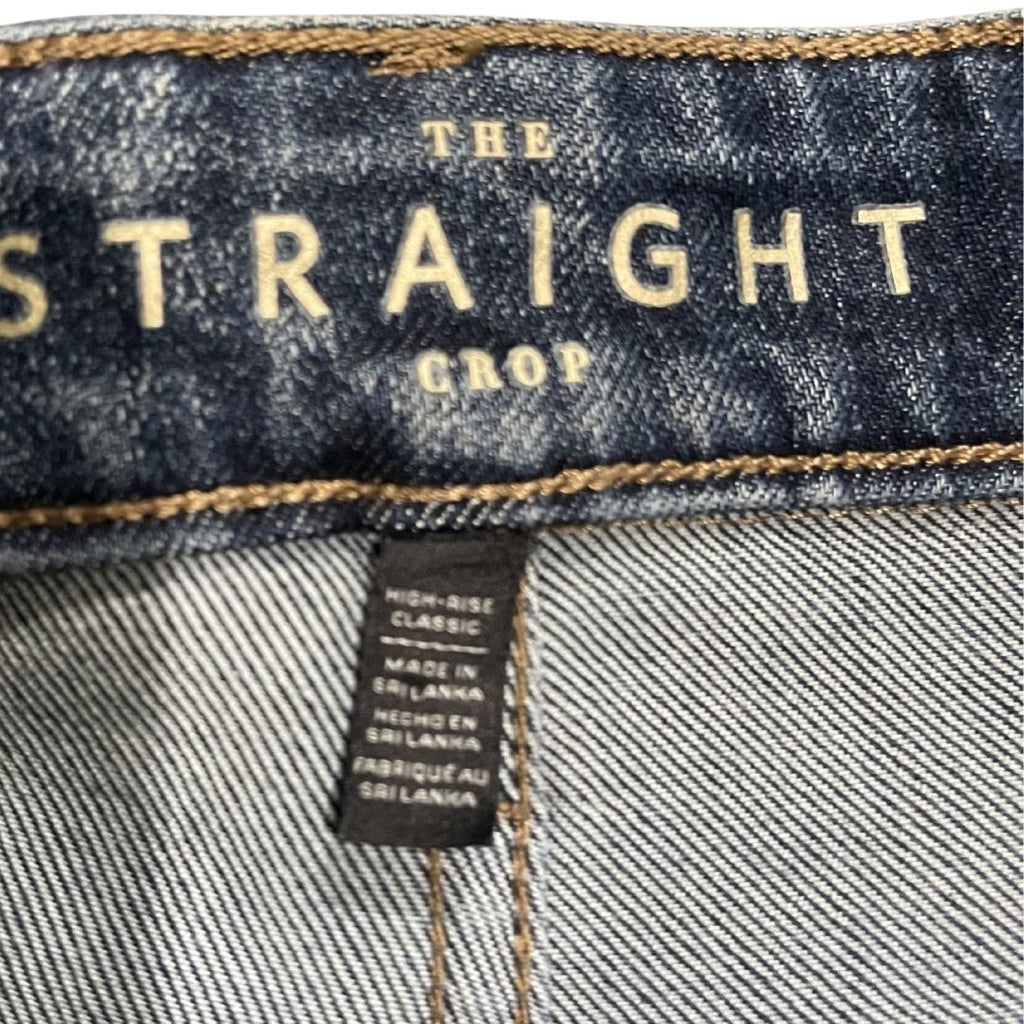 White House Black Market The Straight Crop Denim Jeans Size 8 Casual Chic