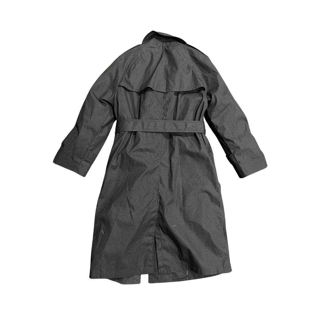Garrison Collection Military Trench Coat Black Lined Army Women's Size 10S NWT